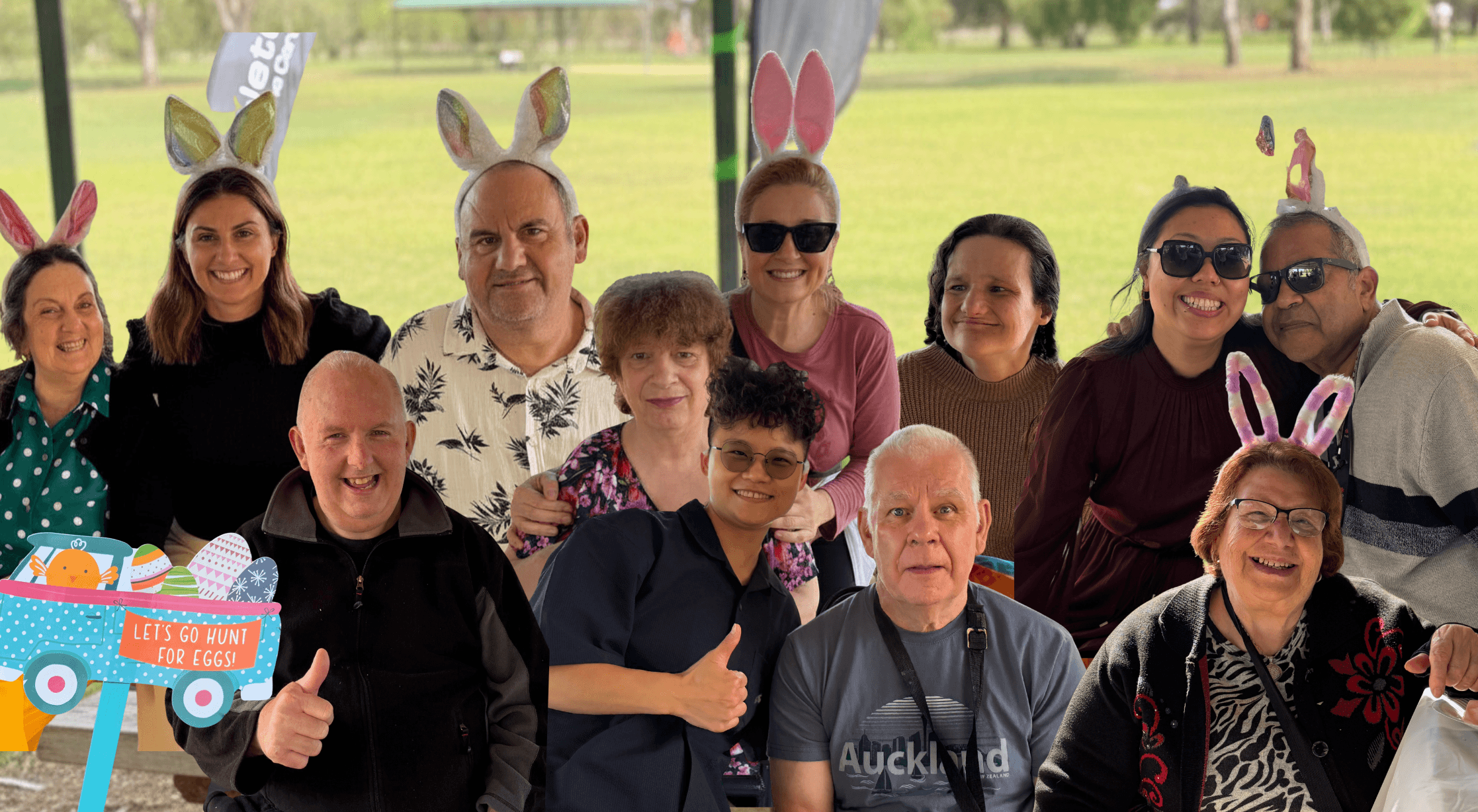 Easter group photo at Werribee Park