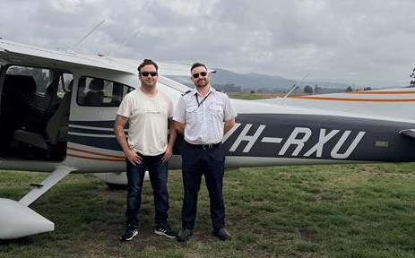 Mustafa with Pilot Zac